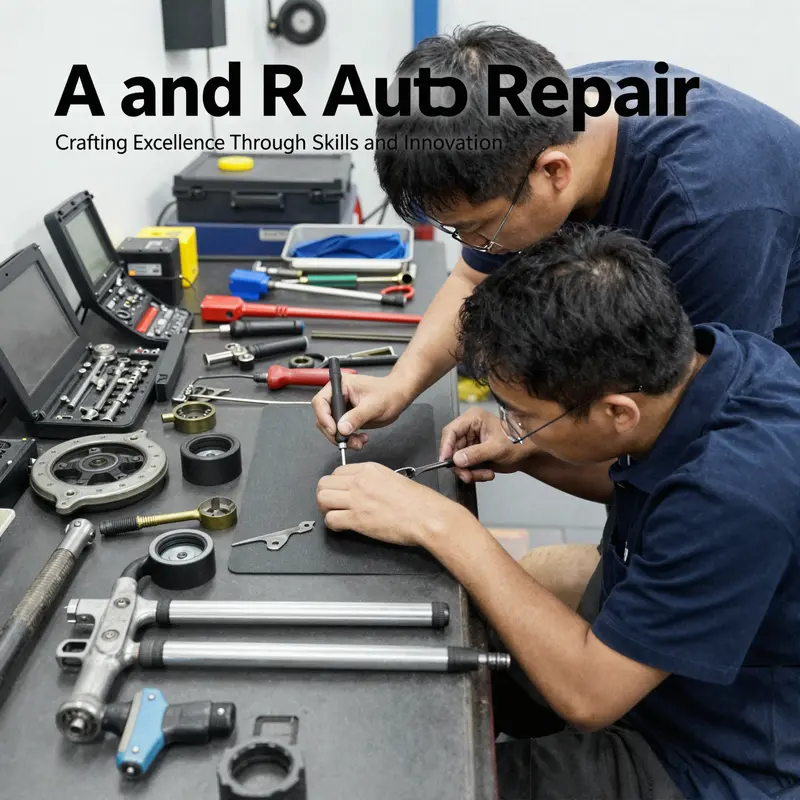 Technicians working diligently at A and R Auto Repair, exemplifying the diverse workforce driving the industry forward.
