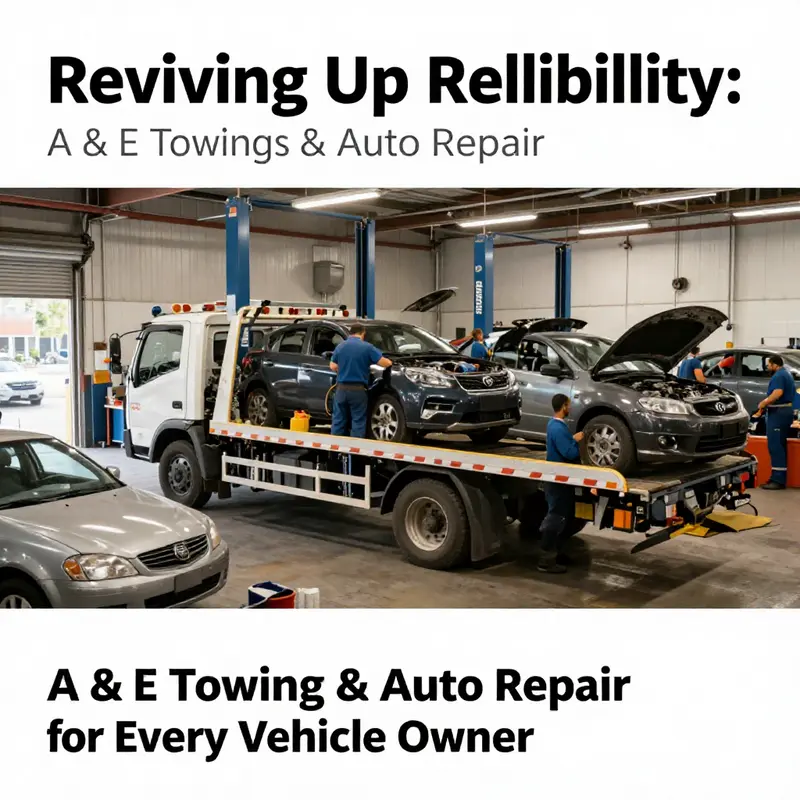 A scene depicting skilled mechanics providing a range of services at A & E Towing & Auto Repair.