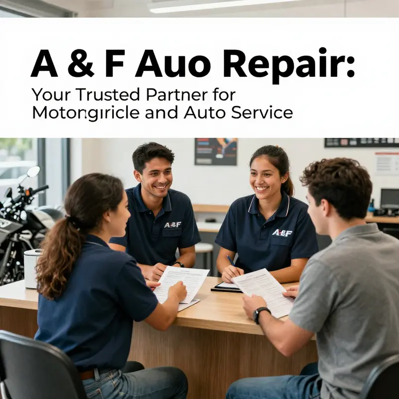 A & F Auto Repair’s organized workspace highlighting their range of services.