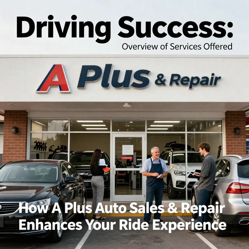 A Plus Auto Sales & Repair offers a range of services for cars and motorcycles, highlighted by a welcoming storefront.
