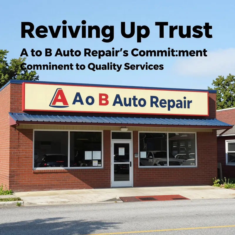 The inviting exterior of A to B Auto Repair, a trusted location for vehicle servicing in Reading, PA.