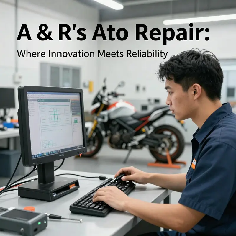 Advanced diagnostic tools in action at A & R’s Auto Repair.