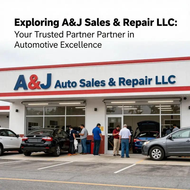 The bustling exterior of A&J Auto Sales & Repair LLC, reflecting active operations.
