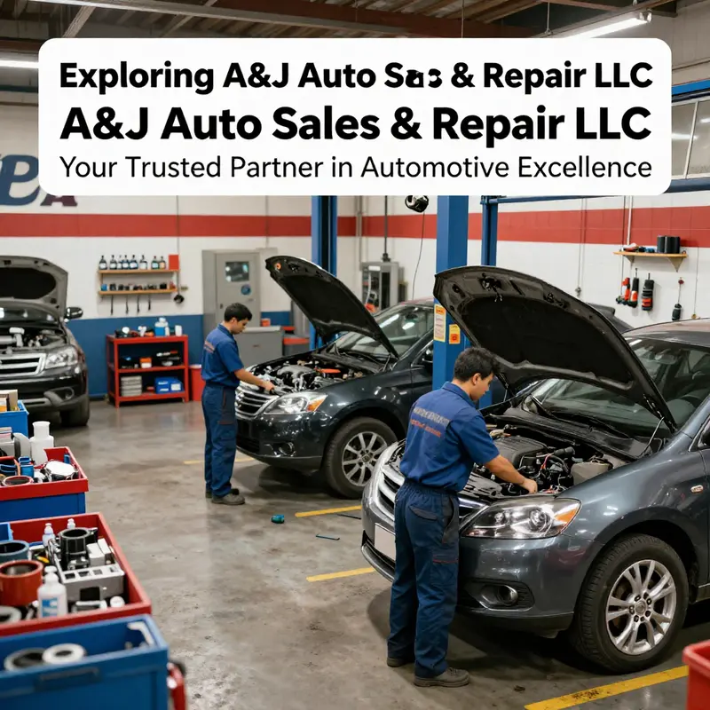The bustling exterior of A&J Auto Sales & Repair LLC, reflecting active operations.