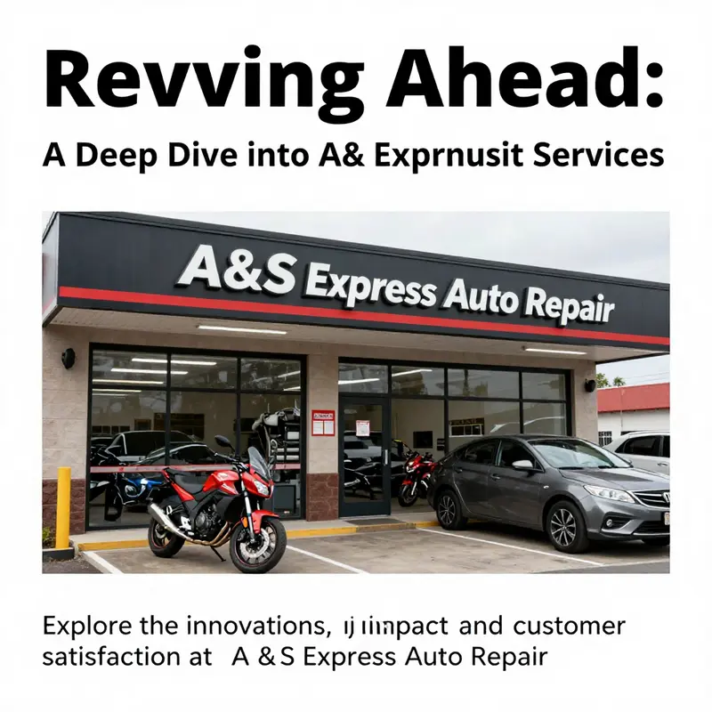 The A&S Express Auto Repair storefront showing services for both motorcycles and vehicles.