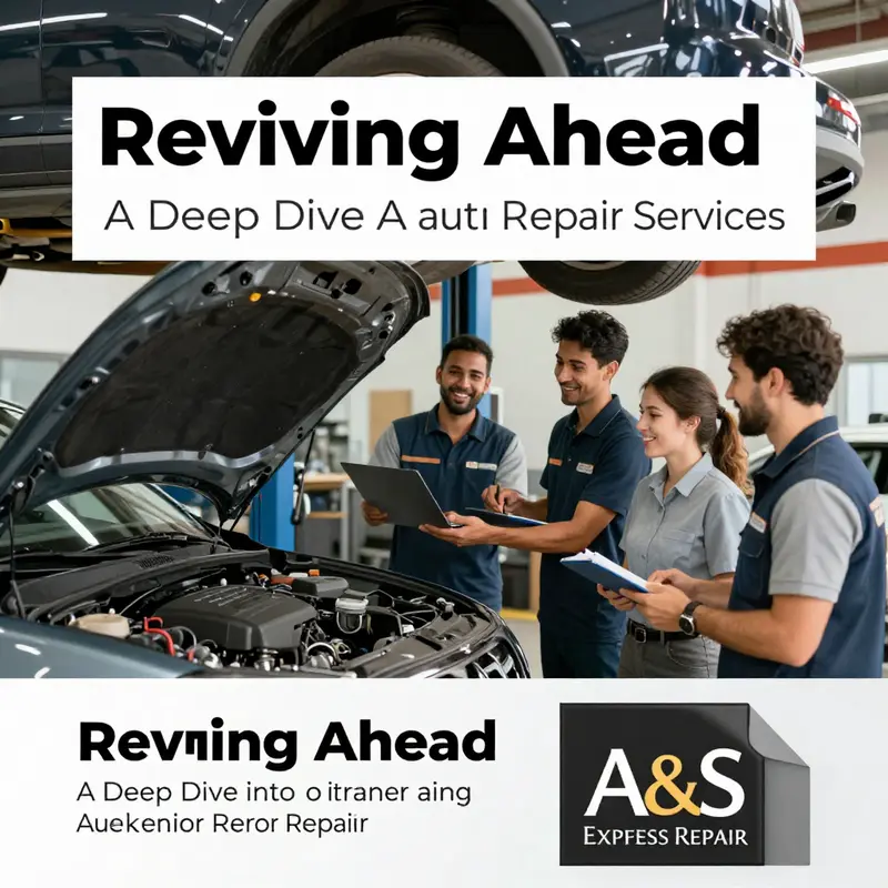 A&S Express Auto Repair technicians diligently servicing multiple vehicles.