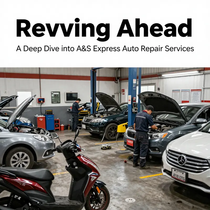 A&S Express Auto Repair technicians diligently servicing multiple vehicles.