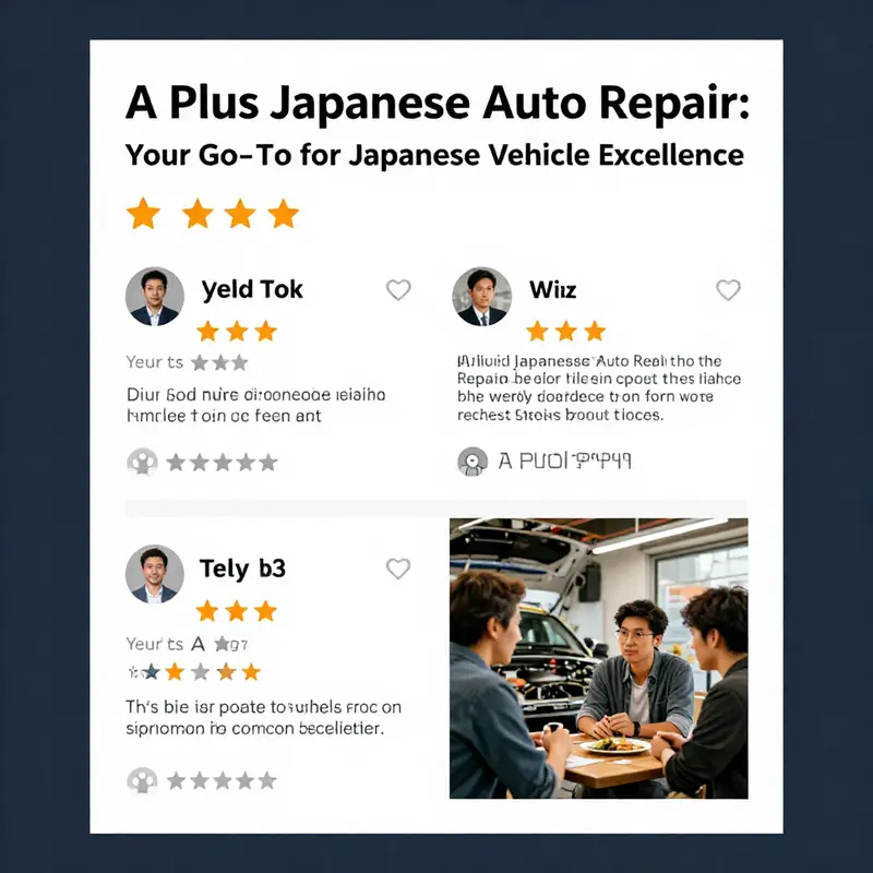 A Plus Japanese Auto Repair specializing in Japanese vehicles, with a busy workshop illustrating their commitment to quality service.
