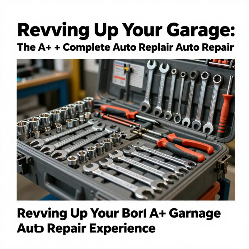A professional-grade auto repair tool set highlights the essence of the A+ Garage Complete Auto Repair.