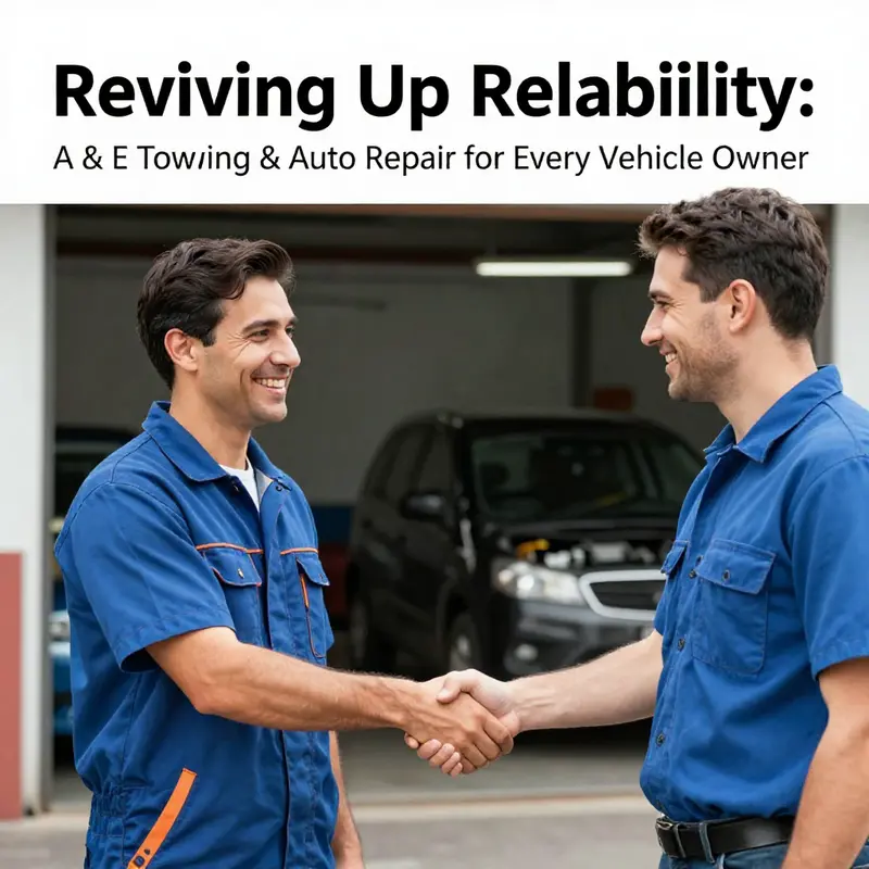 A scene depicting skilled mechanics providing a range of services at A & E Towing & Auto Repair.