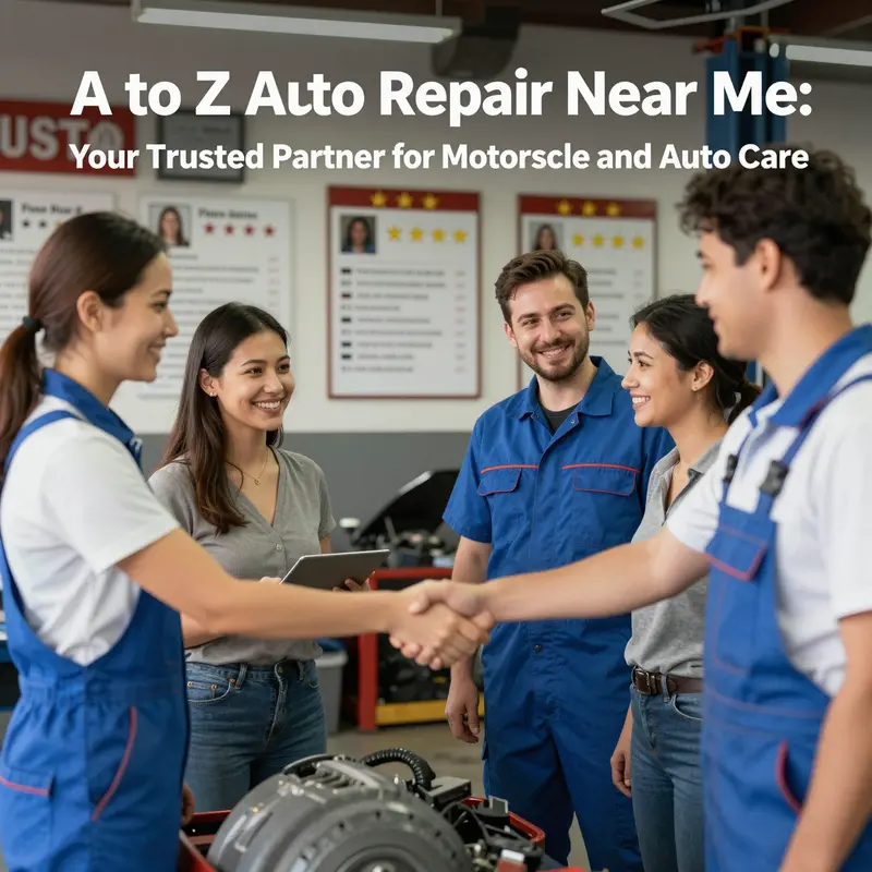 Technicians performing various repair and maintenance services at A to Z Auto Repair, illustrating the wide scope of their expertise.