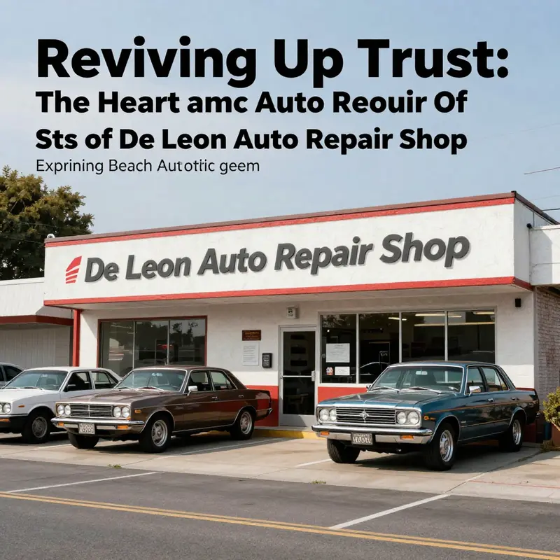 A panoramic view of De Leon Auto Repair Shop displaying its exterior and welcoming atmosphere.