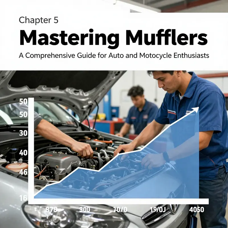 A mechanic inspects a motorcycle’s muffler, showcasing the crucial nature of proper service.