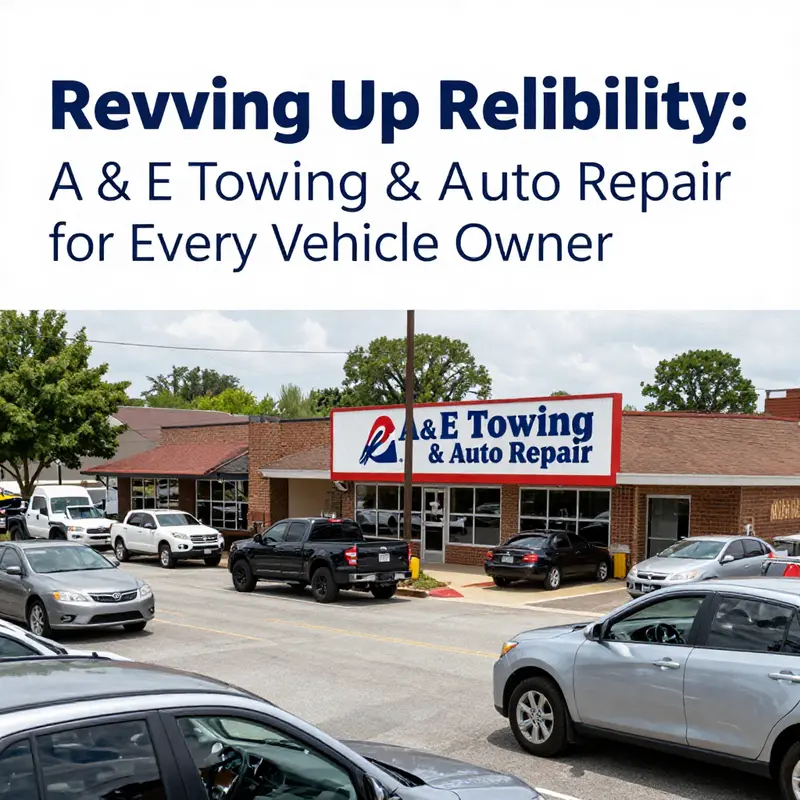 A scene depicting skilled mechanics providing a range of services at A & E Towing & Auto Repair.