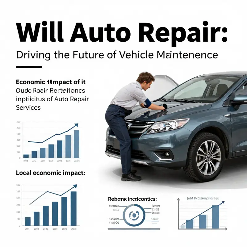 Infographic illustrating the economic contributions of will auto repair services.