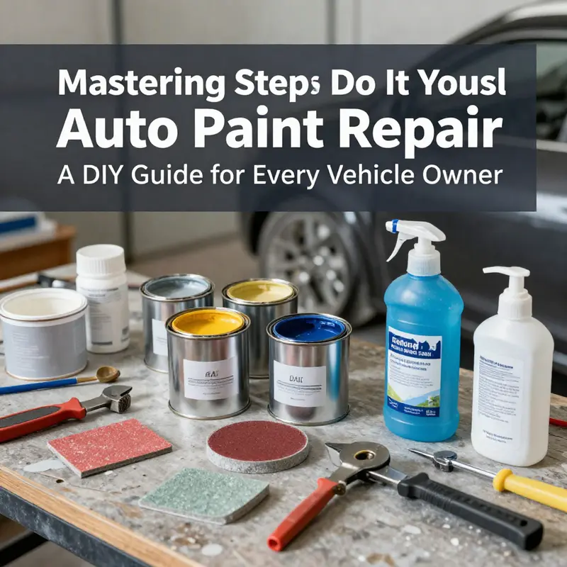 Essential tools and materials required for DIY auto paint repair.