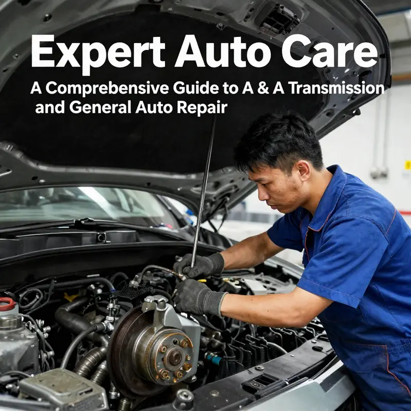 An experienced technician diagnosing a vehicle’s transmission at A & A Transmission.