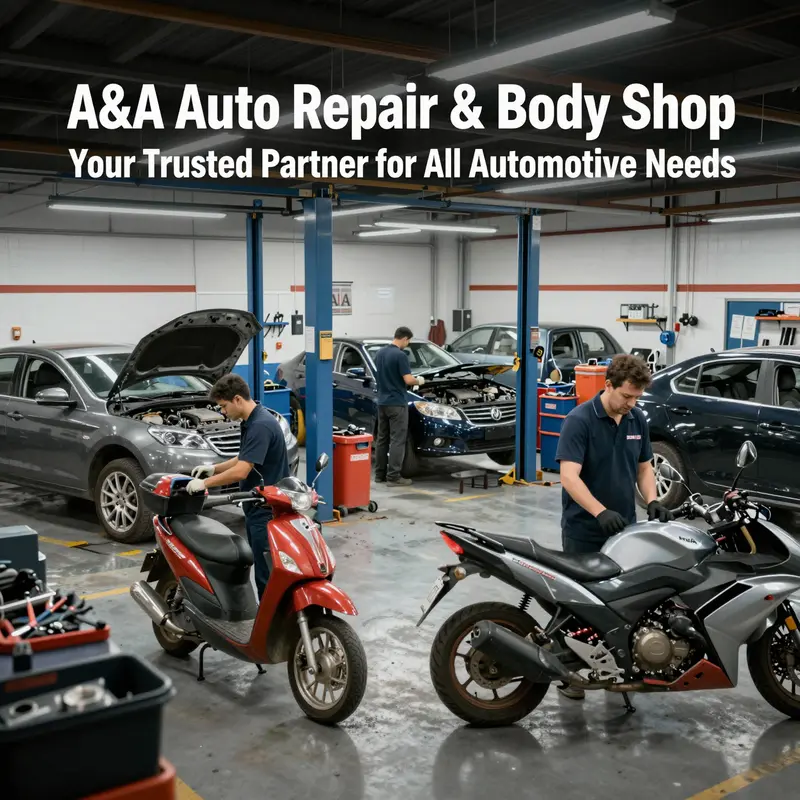 Dedicated technicians at A&A Auto Repair & Body Shop provide a range of automotive and motorcycle services.