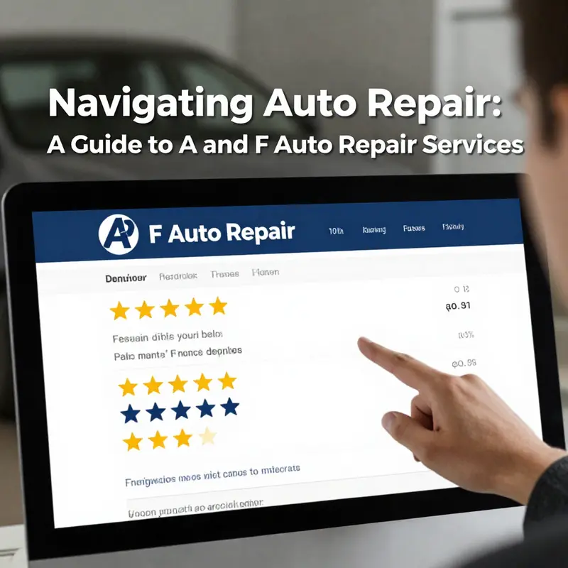 Map pinpointing the location of A and F Auto Repair along with key landmarks.