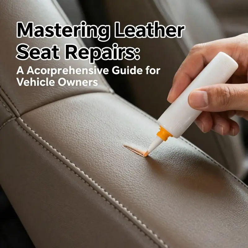 Addressing minor scratches on leather auto seats using a repair compound.