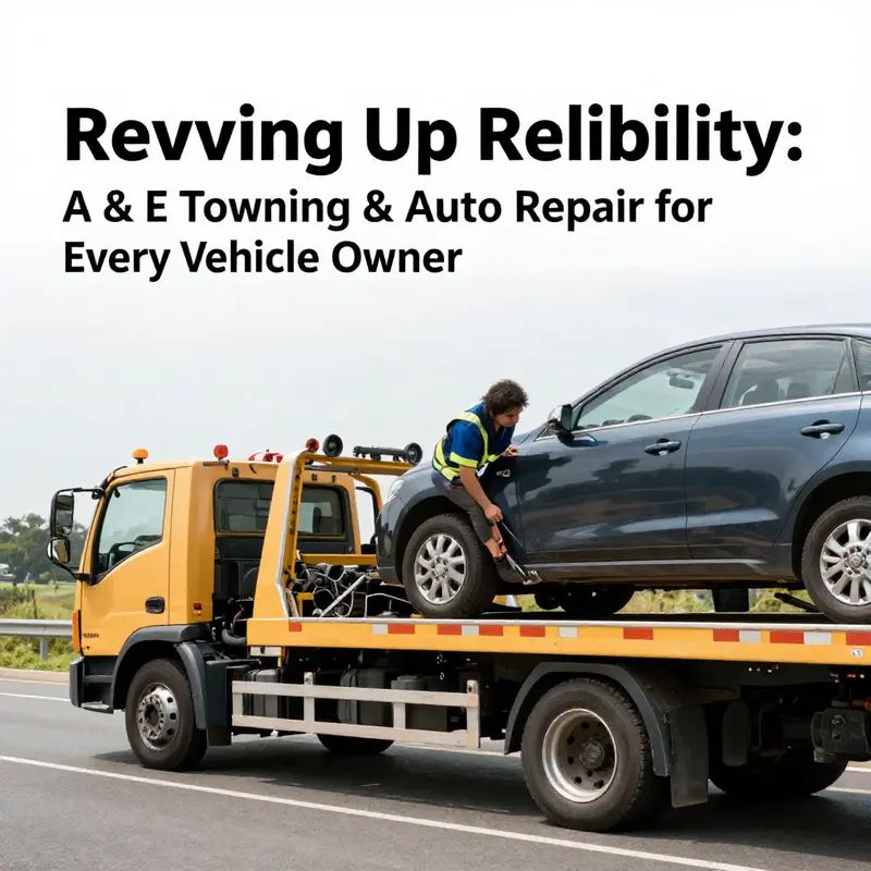 A scene depicting skilled mechanics providing a range of services at A & E Towing & Auto Repair.