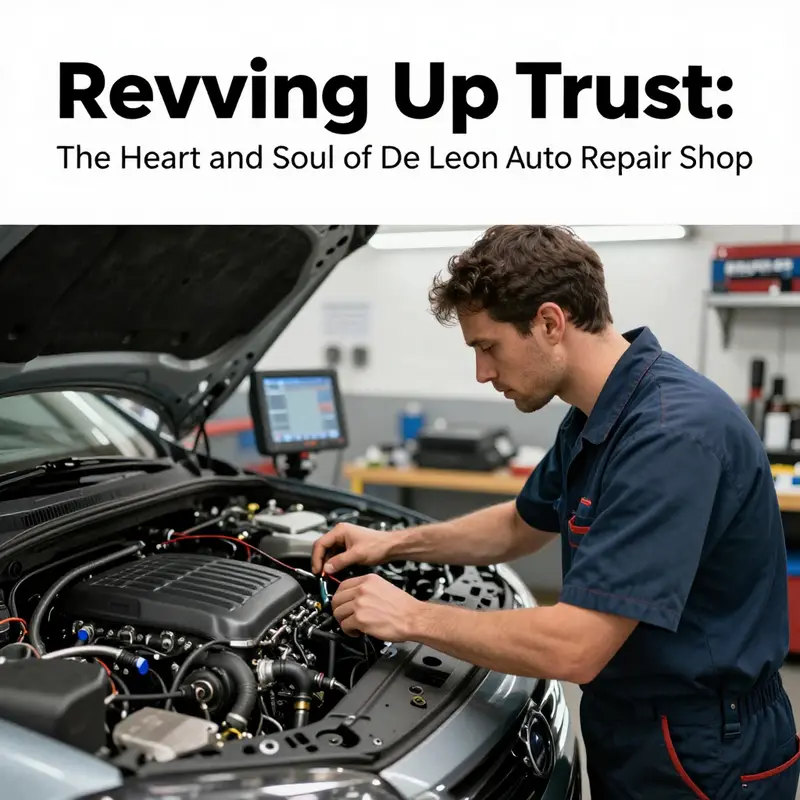 Mechanics providing a range of automotive services at De Leon Auto Repair Shop.