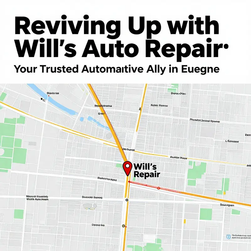 The inviting exterior of Will’s Auto Repair, showing a bustling atmosphere of activity.