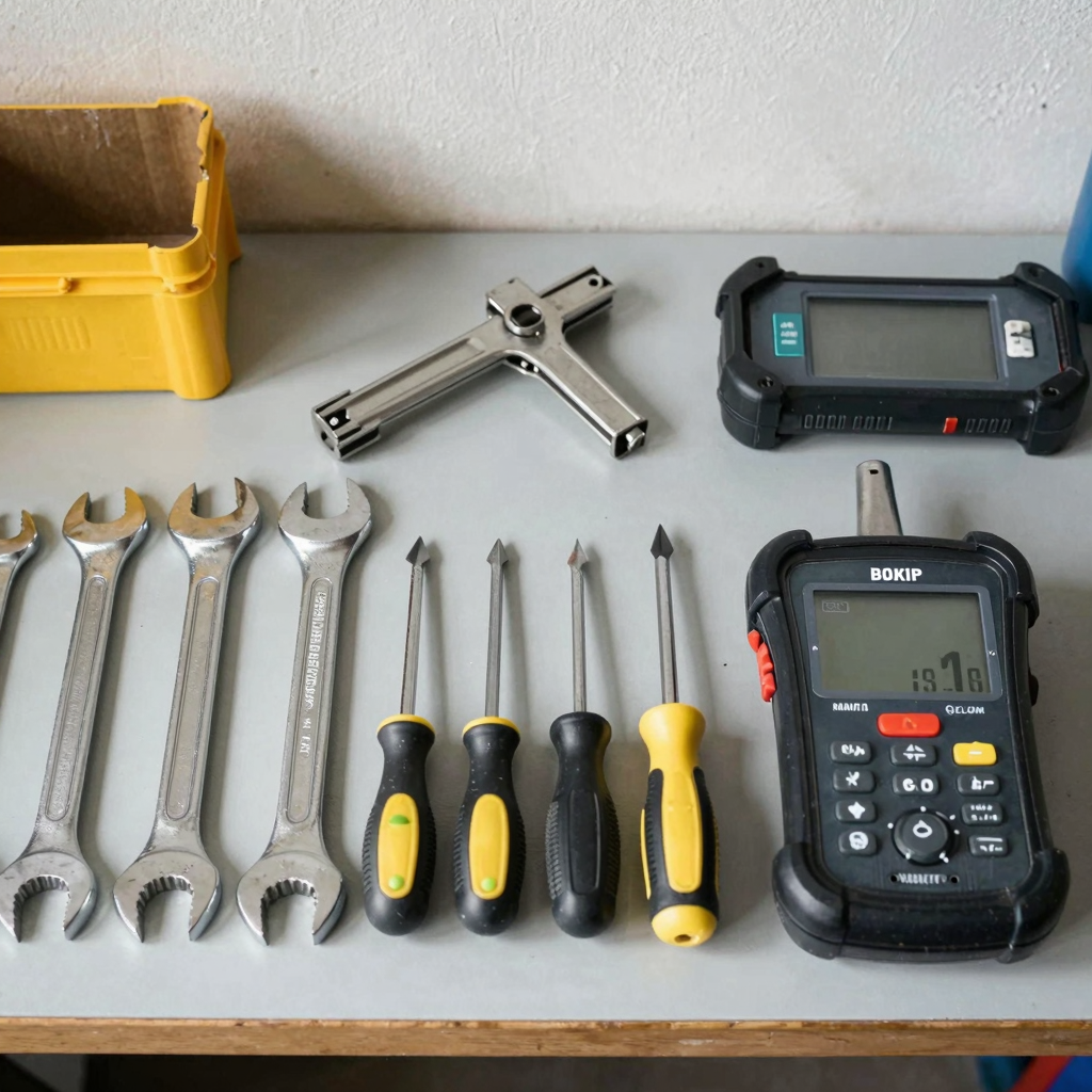 An assortment of essential DIY auto repair tools