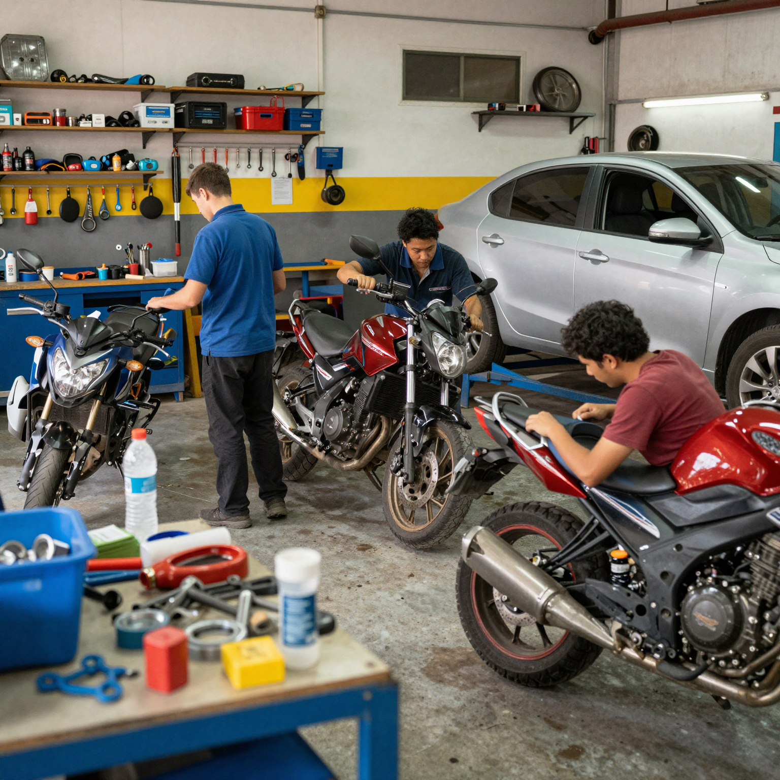 Busy Auto Repair Shop
