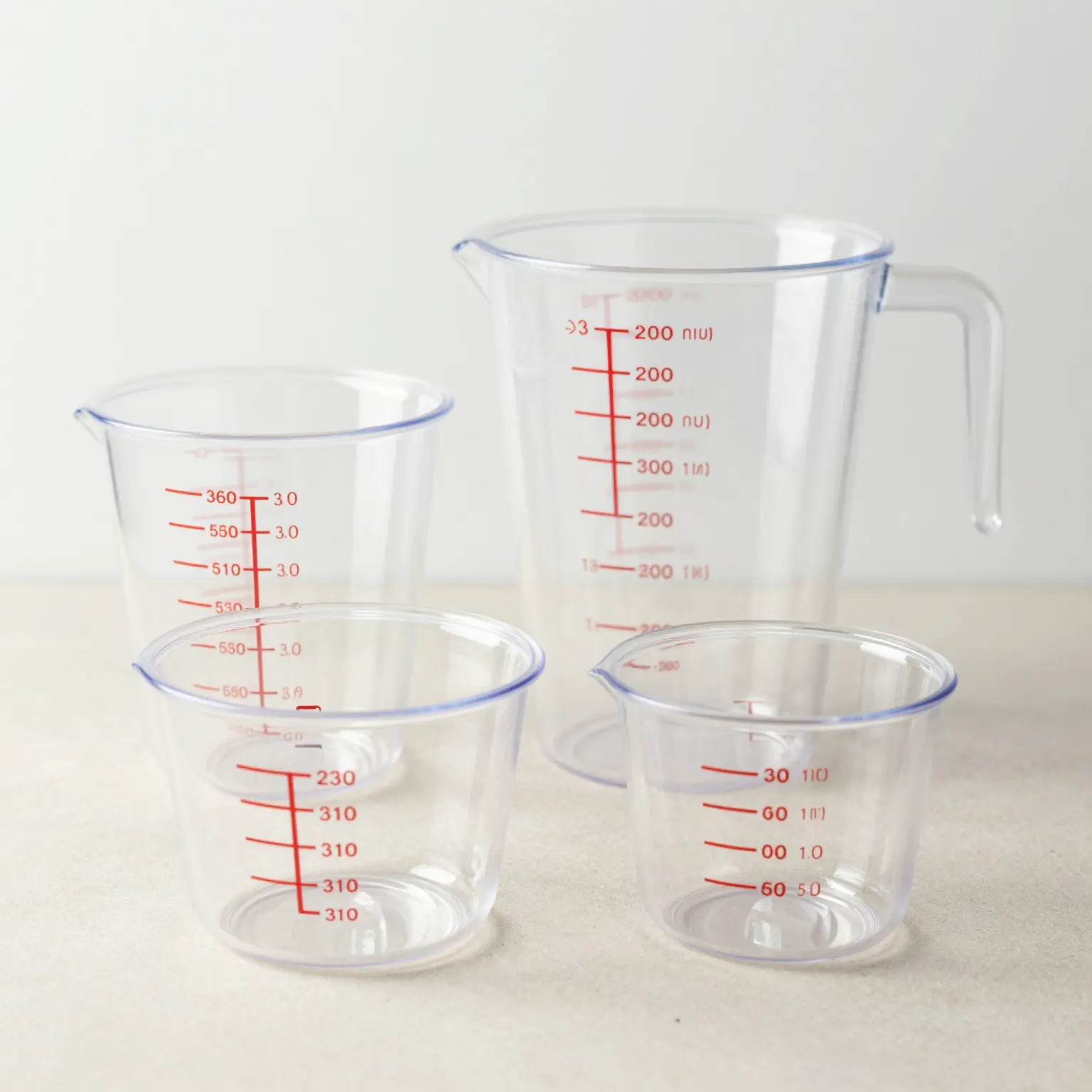 Clear Plastic Disposable Measuring Cups