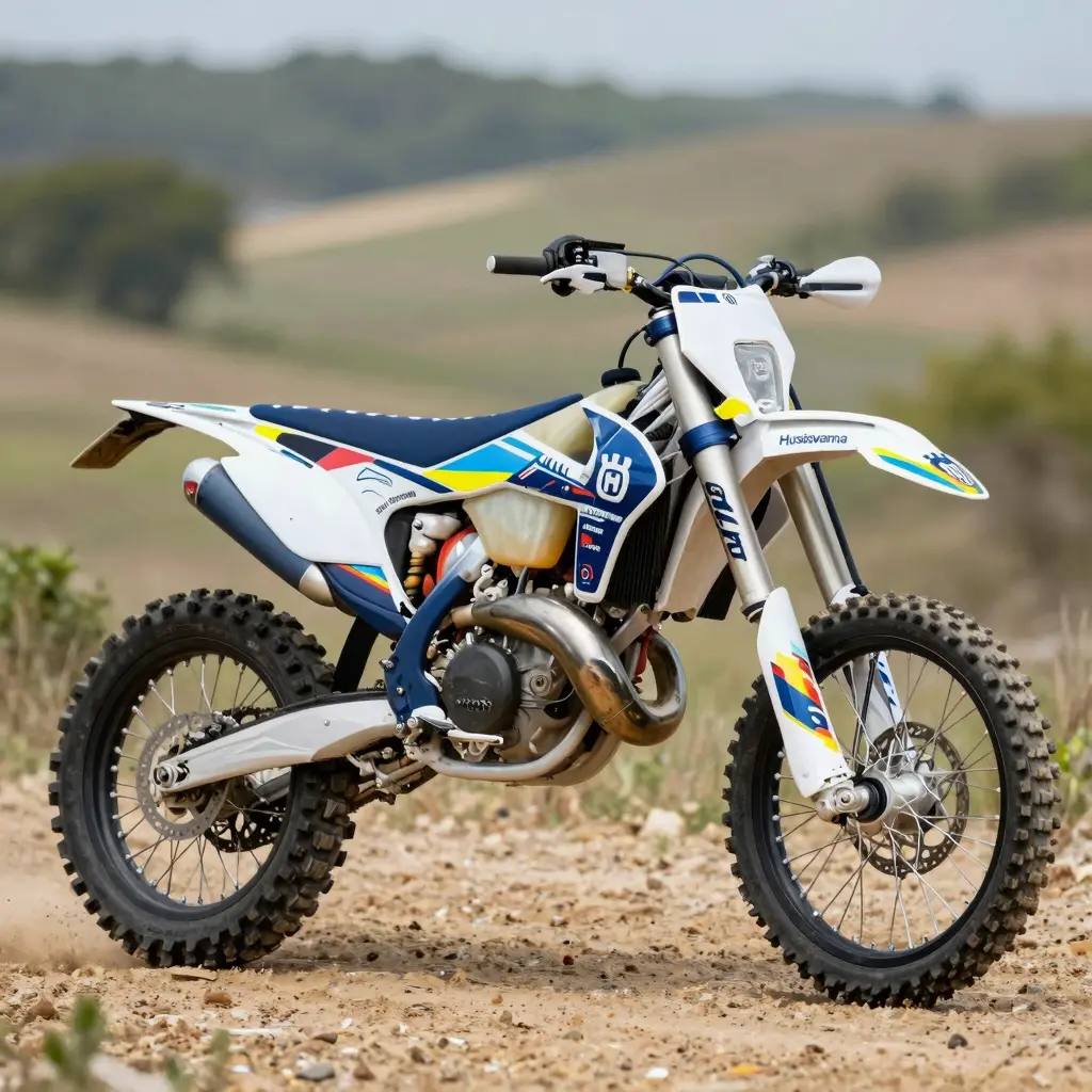 Husqvarna Dirt Bike with Custom Graphics